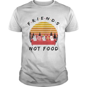 Friends not food vintage sunset shirt