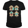 Funny Golden retriever Dog How To Wear Mask Premium shirt