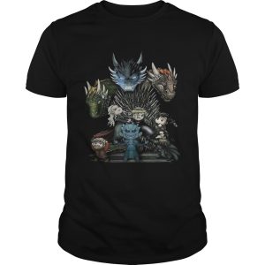 Game of Thrones Daenerys Targaryen Rhaegal and Viserion Chibi shirt