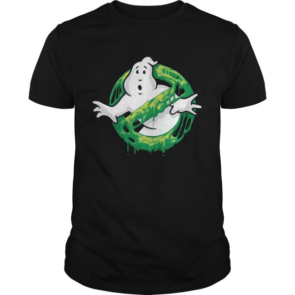 Ghostbusters Classic Slim Ghost Logo Graphic Funny Gift Tshirt