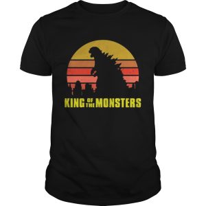 Godzilla King of the monsters vintage retro sunset shirt