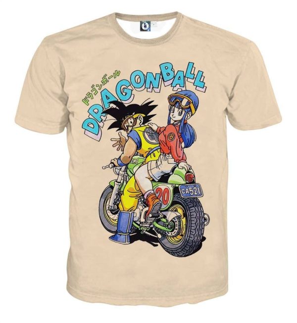 Goku Chi Chi Biker Motorbike Glasses Cool Design Streetwear T-Shirt