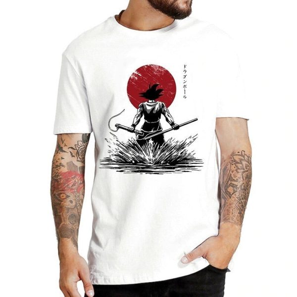 Goku With Red Moon Dragon Ball Z T-Shirt