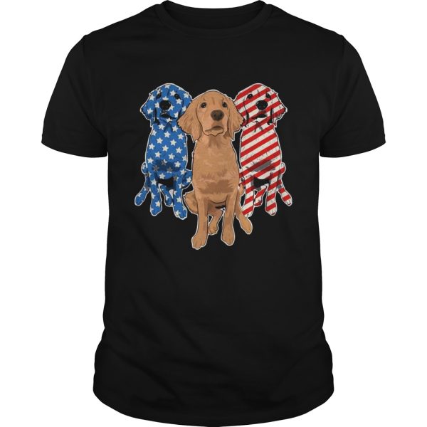 Golden Retriever Flag T-shirt