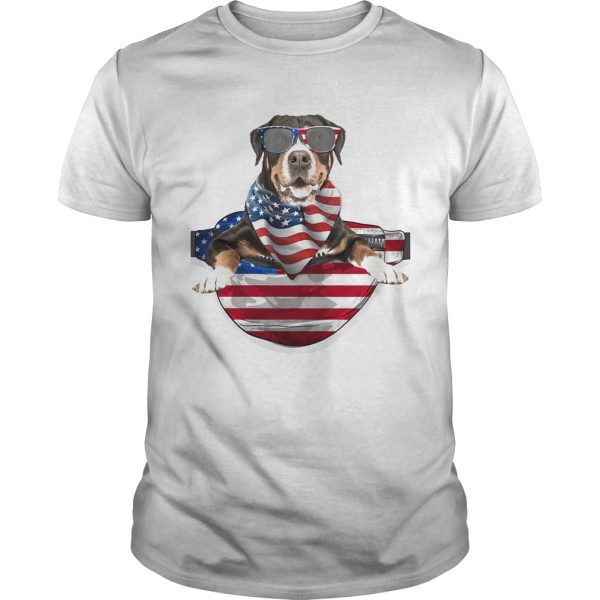 Greater swiss mountain waist pack american flag independence day shirt