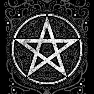 Grindstore Pentagram Star Ladies Black T Shirt 3