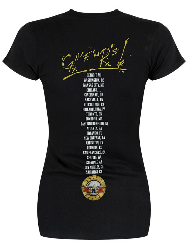 Guns N Roses Not In This Lifetime Tour Ladies Black T-Shirt