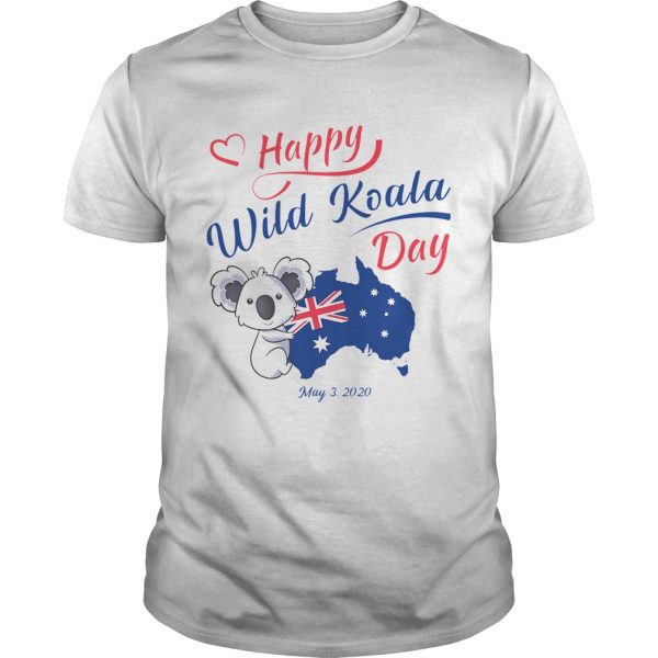 Happy Wild Koala Day May 3 2020 Australia Flag shirt