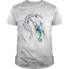 Harebell flower and Dragon shirt