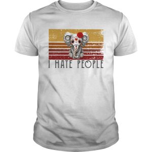 Hippie Elephant I Hate People Vintage Retro shirt