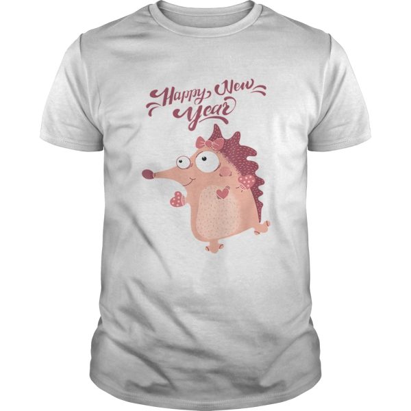 Hot Girl Hedgehog Happy New Year 2020 shirt