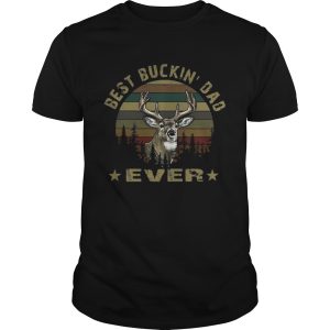 Hunting best buckin Dad ever vintage sunset shirt