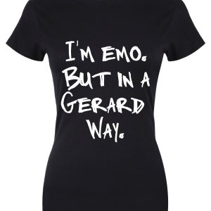 I’m Emo But In A Gerard Way Ladies Black T-Shirt