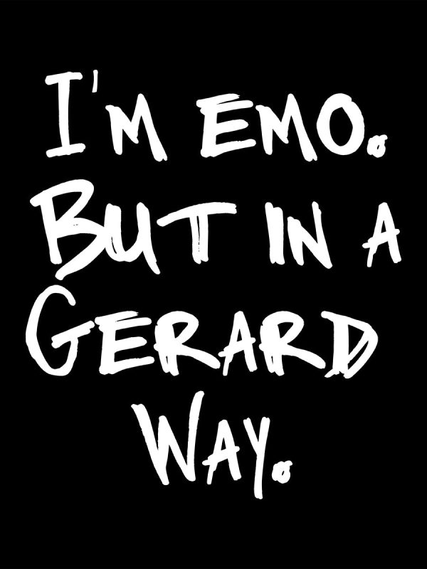 I’m Emo But In A Gerard Way Ladies Black T-Shirt