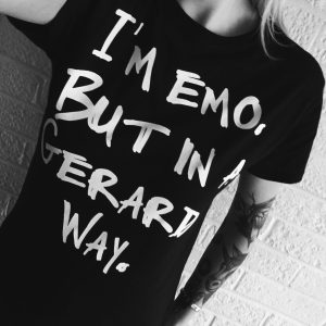 Im Emo But In A Gerard Way Ladies Black T Shirt 4