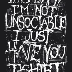 Im Not Unsociable Ladies Premium Black T Shirt 3