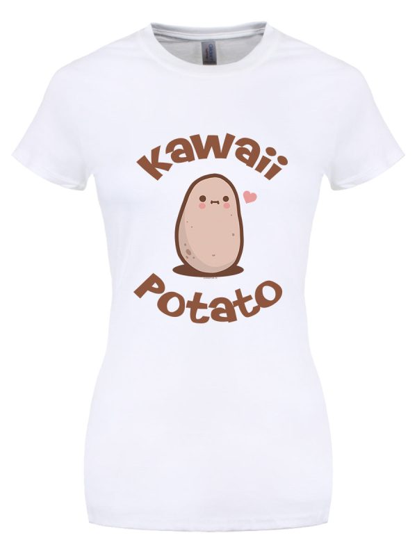 Kawaii Potato Ladies White T-Shirt