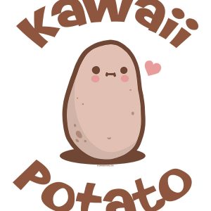 Kawaii Potato Ladies White T Shirt 3