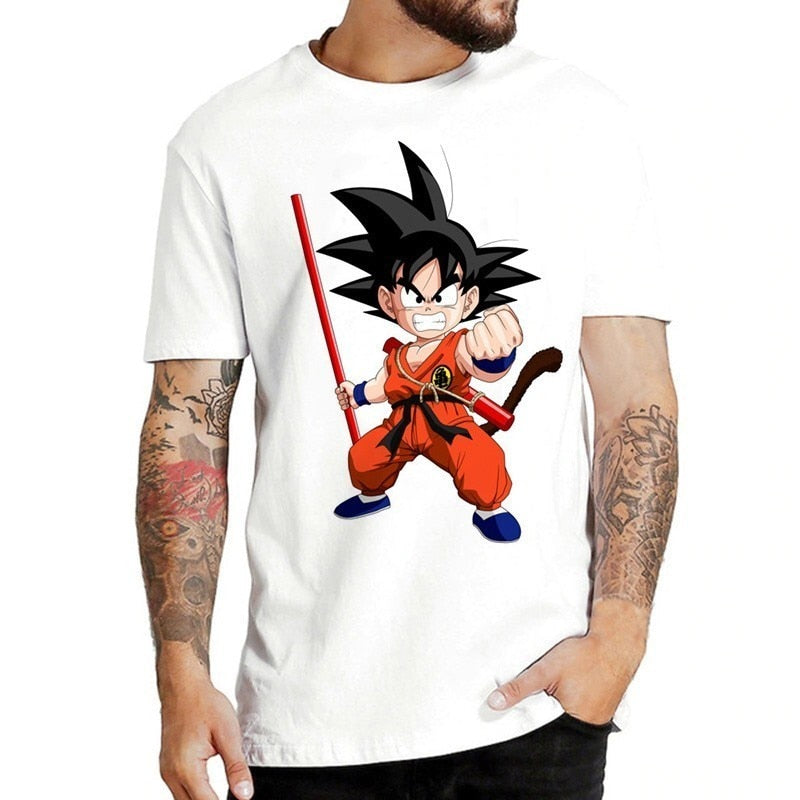 Kid Goku Fighting Dragon Ball Z T-Shirt