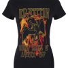 Led Zeppelin Black Flames Black Ladies T-Shirt