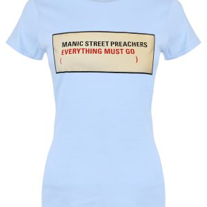 Manic Street Preachers Everything Must Go Ladies Blue T-Shirt