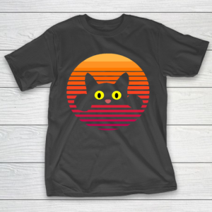 Mother’s Day Funny Gift Ideas Apparel  Cat peeps middle sunset Mom T-Shirt