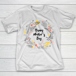 Mother’s Day Funny Gift Ideas Apparel  Happy Mother’s Day Floral Hibiscus Union Circle T Shirt T-Shirt