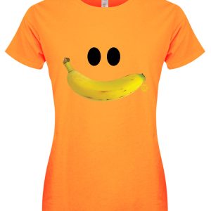 Pop Factory Banana Smile Ladies Apricot T-Shirt