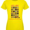 Pop Factory Cat Lady Ladies Yellow T-Shirt