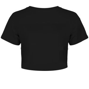 Pop Factory Come To The Dark Side Ladies Black Boxy Crop Top