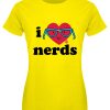 Pop Factory I Love Nerds Ladies Yellow T-Shirt
