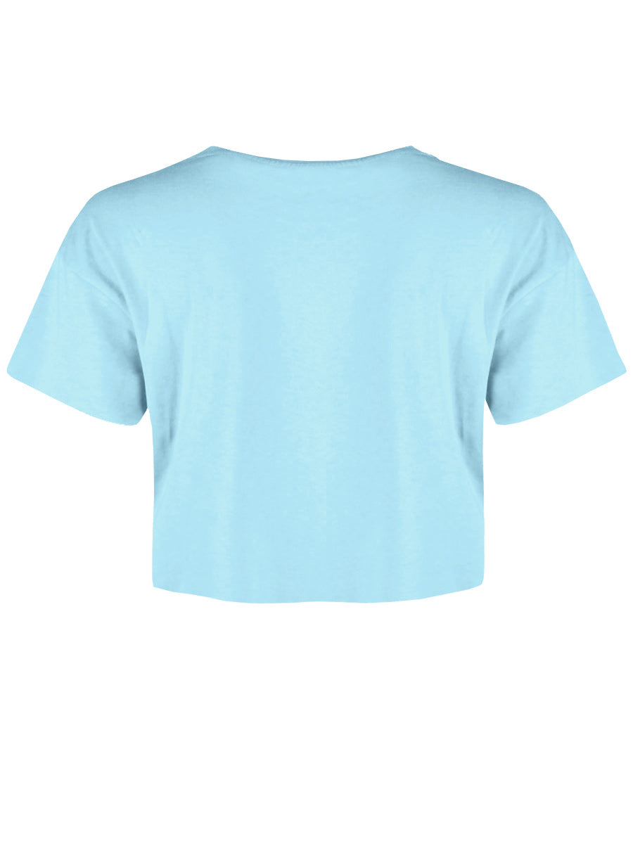 Pop Factory I Would Cuddle You So Hard Ladies Sky Blue Boxy Crop Top