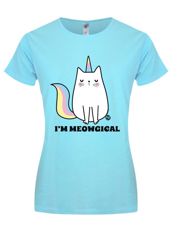 Pop Factory I’m Meowgical Ladies Turquoise T-Shirt
