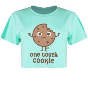 Pop Factory One Tough Cookie Peppermint Boxy Crop Top 1