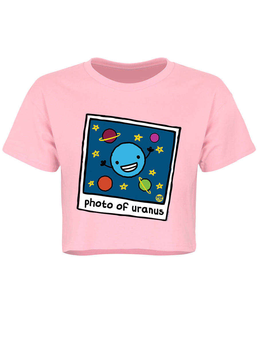 Pop Factory Photo of Uranus Ladies Light Pink Boxy Crop Top