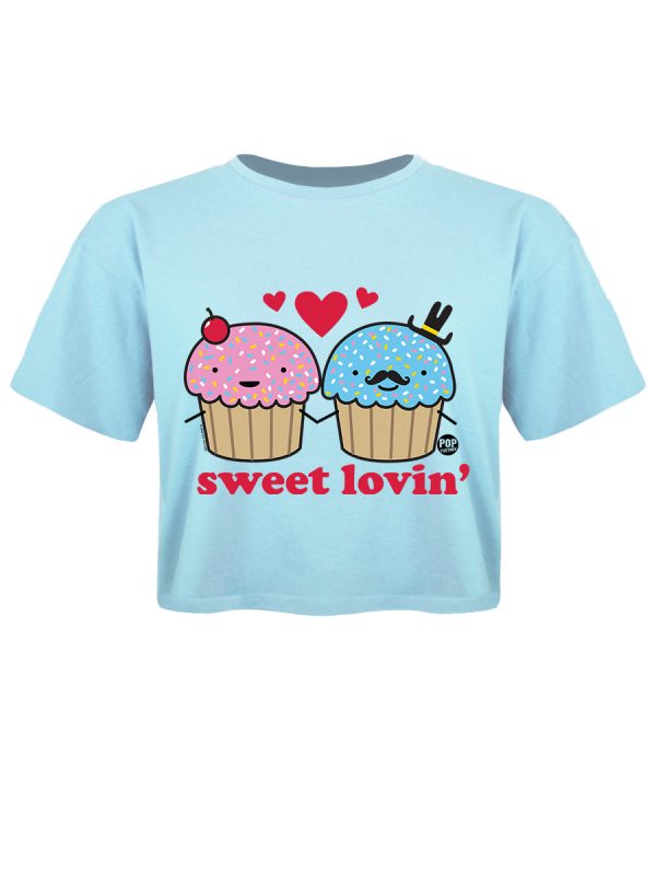 Pop Factory Sweet Lovin’ Ladies Sky Blue Boxy Crop Top