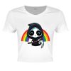 Rainbow Reaper Ladies White Crop Top