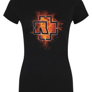 Rammstein Lava Logo Ladies Black T-Shirt