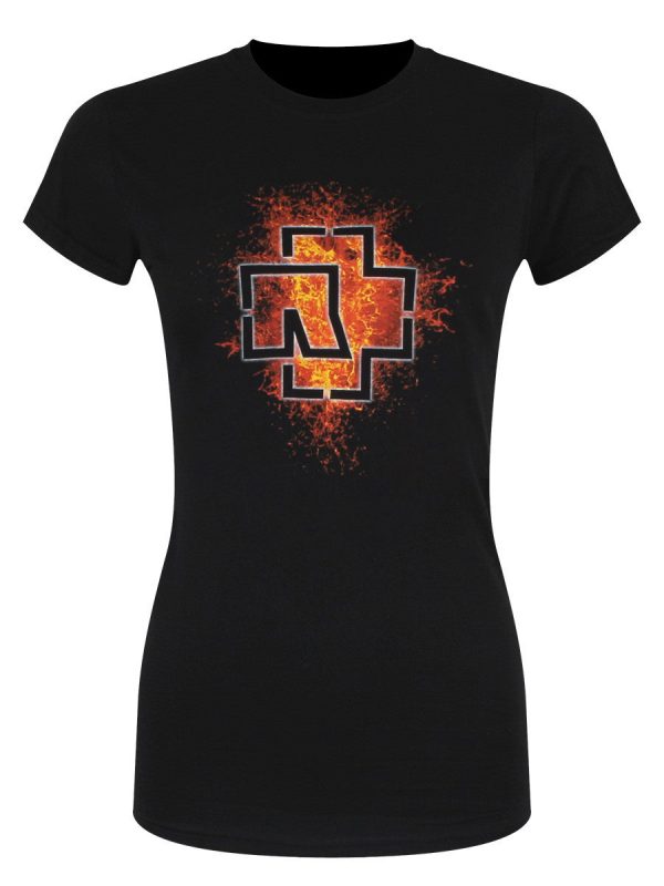 Rammstein Lava Logo Ladies Black T-Shirt