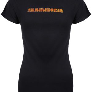 Rammstein Lava Logo Ladies Black T-Shirt