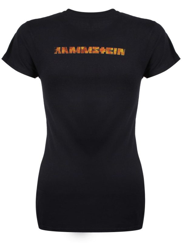 Rammstein Lava Logo Ladies Black T-Shirt