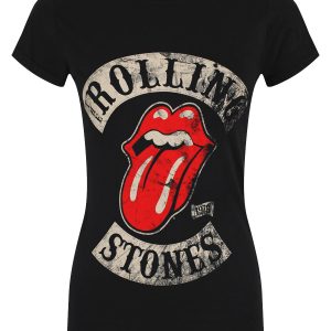 Rolling Stones 1978 Tour Ladies Black T-Shirt