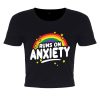 Runs On Anxiety Black Crop Top
