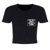 Social Anxiety Ladies Black Crop Top