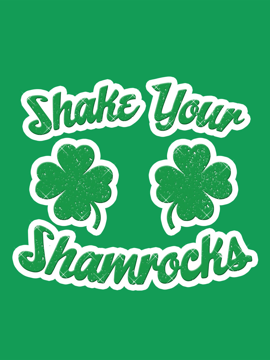 St Patrick's Day Shake Your Shamrocks Ladies Green T-Shirt
