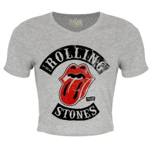 The Rolling Stones Tour 78 Ladies Grey Crop Top 1