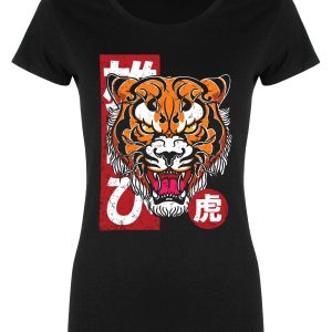 Unorthodox Collective Tiger Tattoo Ladies Black Merch T-Shirt
