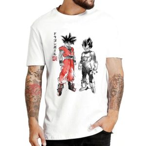 Watercolor Goku And Vegeta Posing Dragon Ball Z T-Shirt