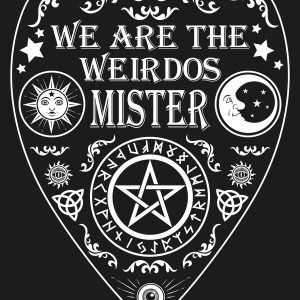 We Are The Weirdos Mister Ouija Ladies Premium Black T Shirt 3