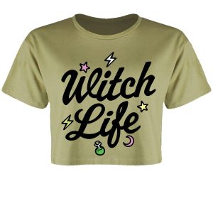 Witch Life Sage Green Boxy Crop Top 1